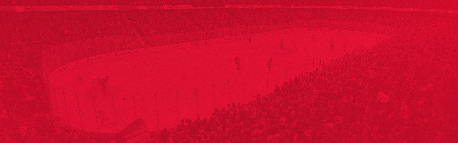 saddledome arena game activity shot with red overlay