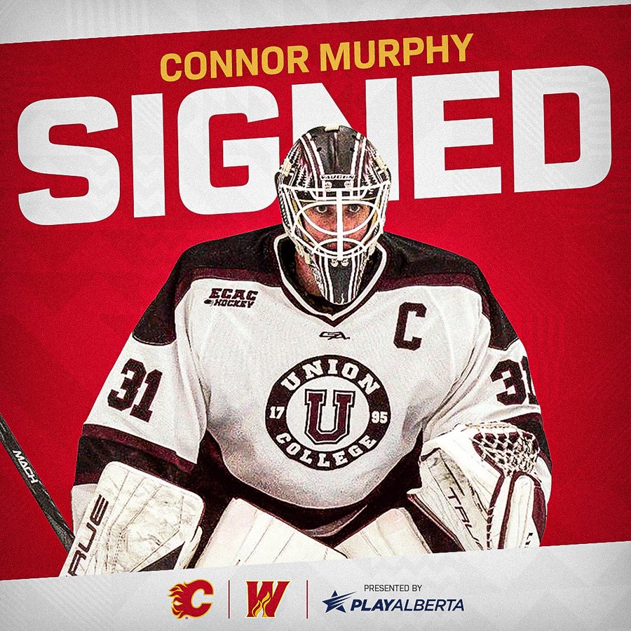 NCDCInThePros: Former Hitmen, Union College Goalie Murphy Excited About  Future With AHL's Calgary Wranglers