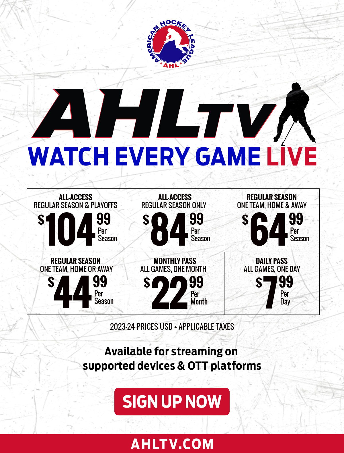 Watch Every Game LIVE on AHLTV